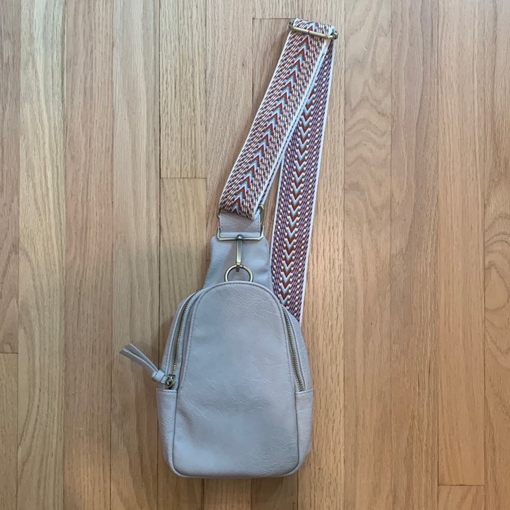 Anthropologie Urban Originals Liberty Vegan Leather Sling Bag Guitar Strap